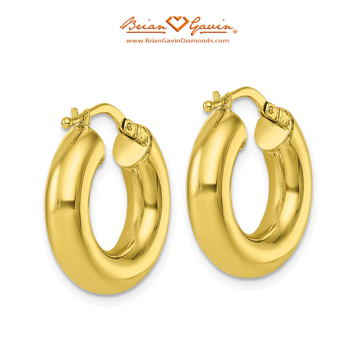 Round Tube Round Hoop Earrings