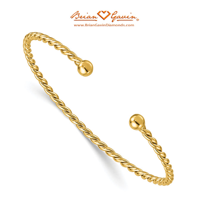 Twisted 2.7mm Cuff Bangle