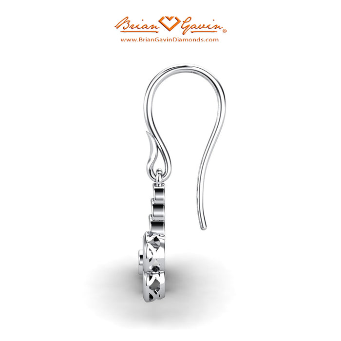 14K White Gold Diamond Fashion Earrings