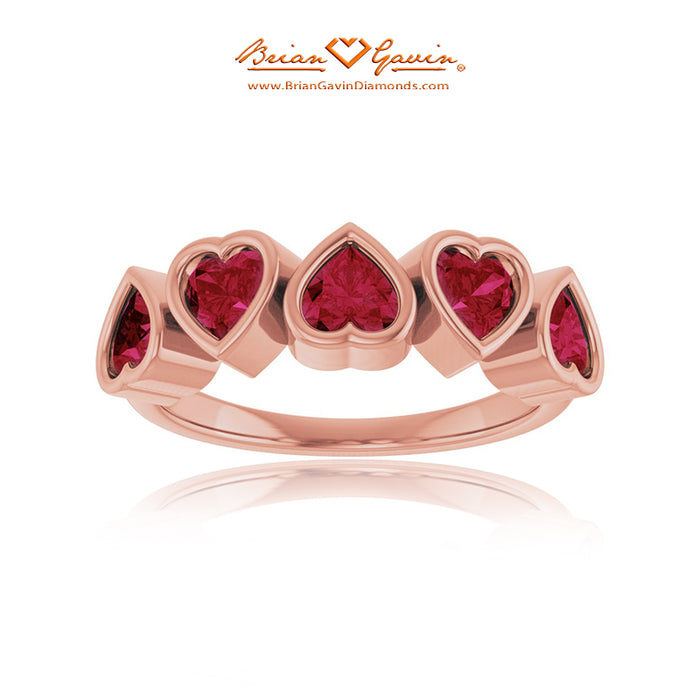 14K Rose Gold, Garnet