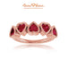 14K Rose Gold, Garnet