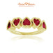 14K Yellow Gold, Garnet