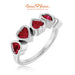 14K White Gold, Garnet