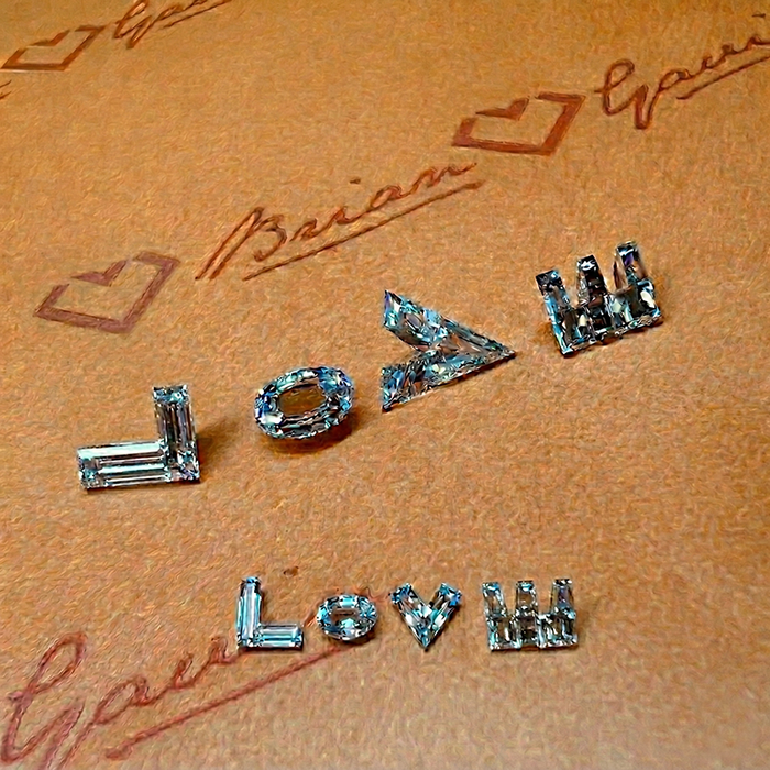 Lab Diamond Alphabet Letters