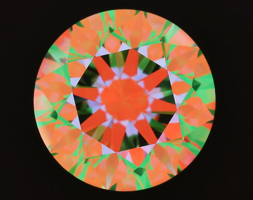 3.50ct Round H VS2 Natural Diamond ASET image
