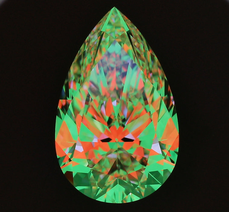 4.02ct Pear H VS2 Natural Diamond ASET image