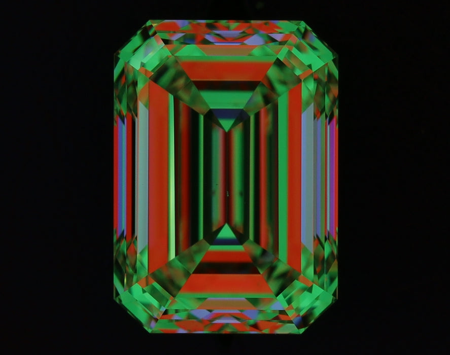 2.01ct Emerald F VS2 Natural Diamond ASET image