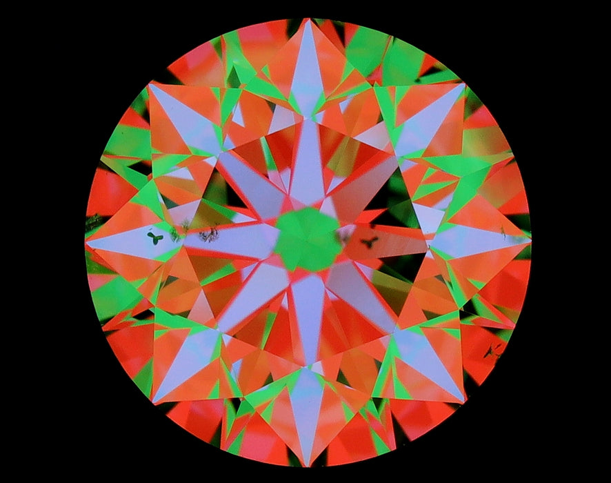 2.00ct Round D SI1 Natural Diamond ASET image
