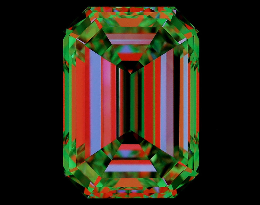 2.01ct Emerald E VVS2 Natural Diamond ASET image
