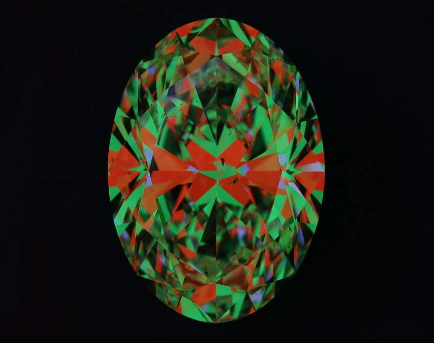 6.16ct Oval D SI1 Natural Diamond ASET image