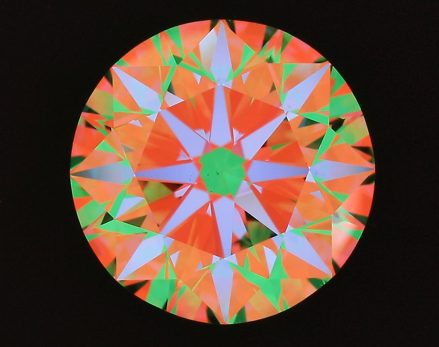 4.01ct Round F VS2 Natural Diamond ASET image