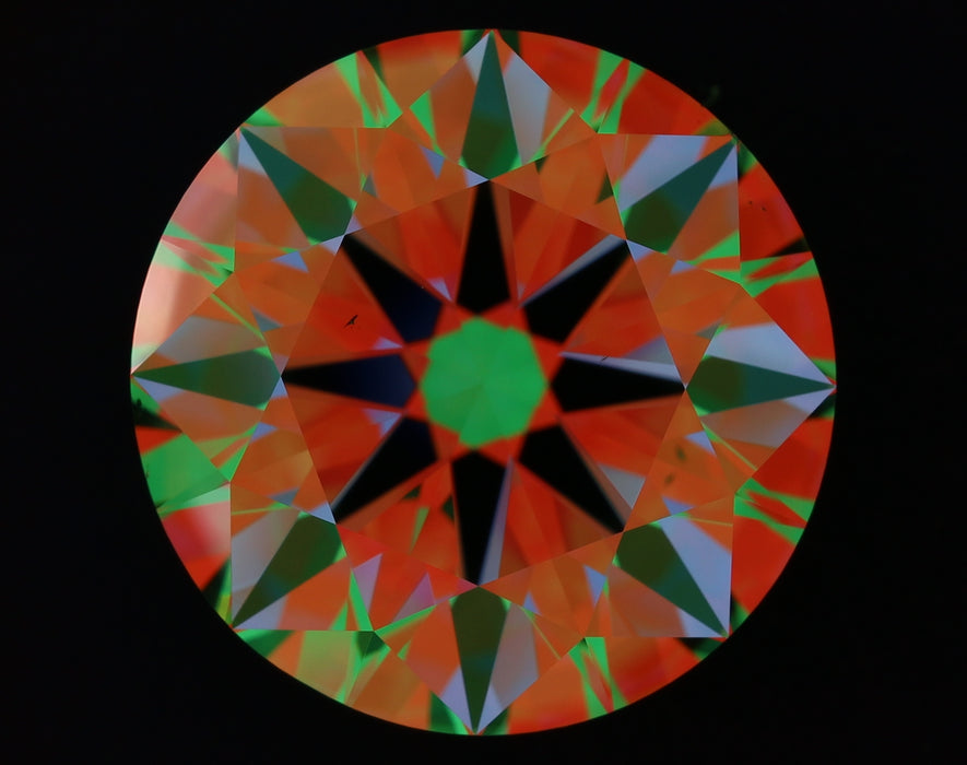 5.01ct Round D VS2 Natural Diamond ASET image
