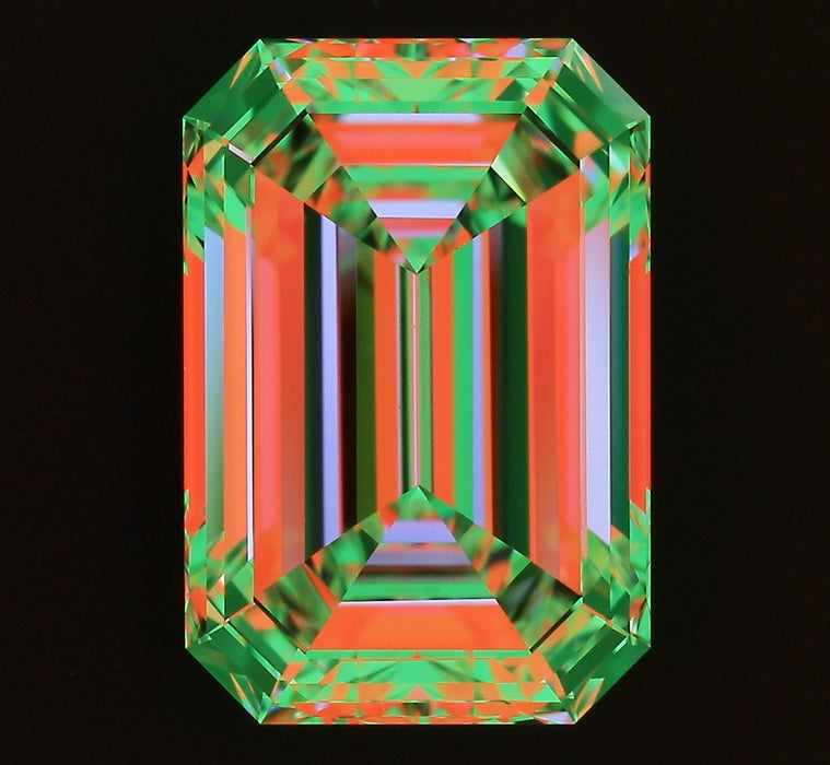 4.03ct Emerald F VS1 Natural Diamond ASET image