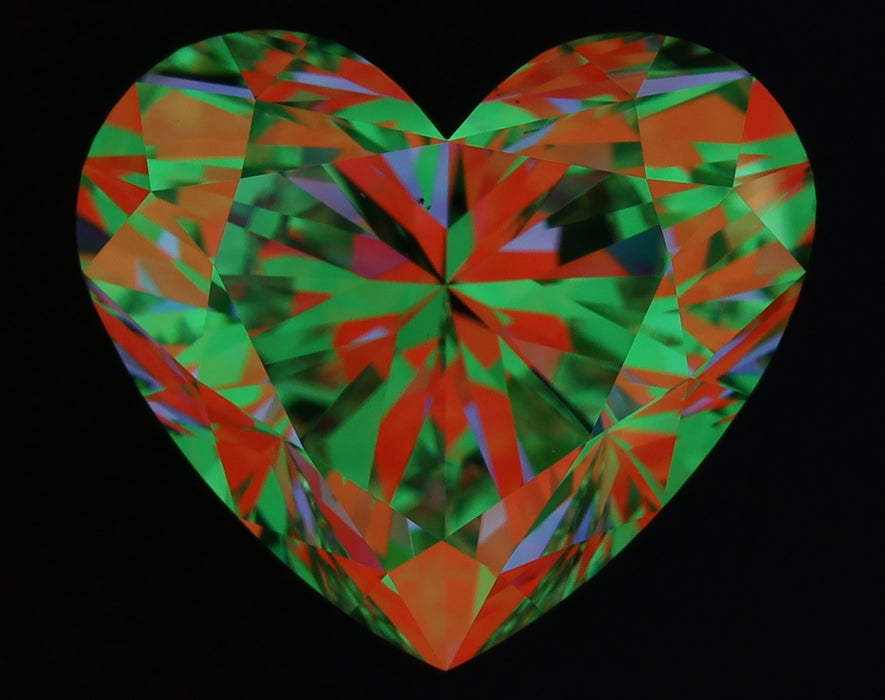 2.51ct Heart D VS2 Natural Diamond ASET image