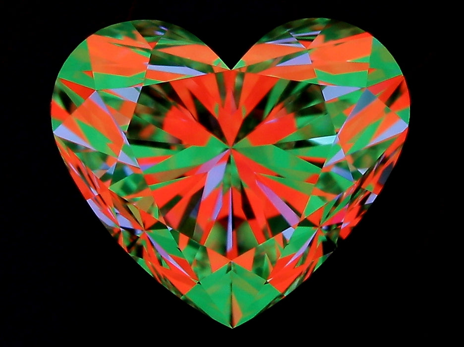 1.30ct Heart F VVS1 Natural Diamond ASET image