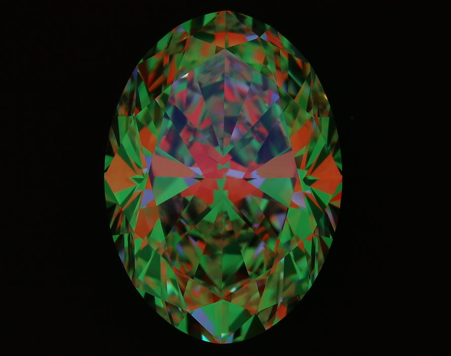4.02ct Oval D VS2 Natural Diamond ASET image