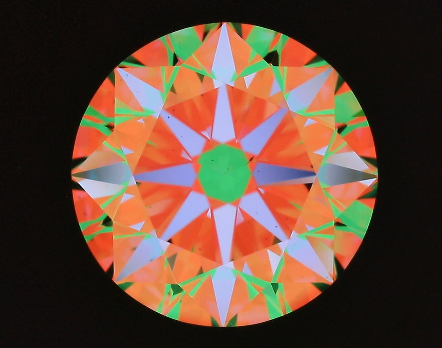 3.01ct Round F VS2 Natural Diamond ASET image