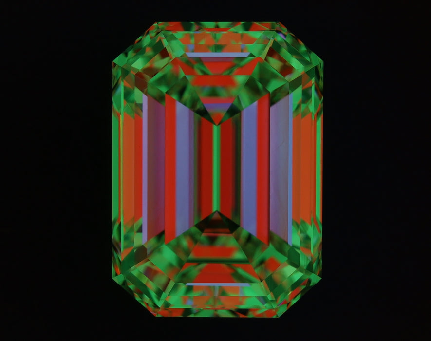 3.82ct Emerald L VVS2 Natural Diamond ASET image
