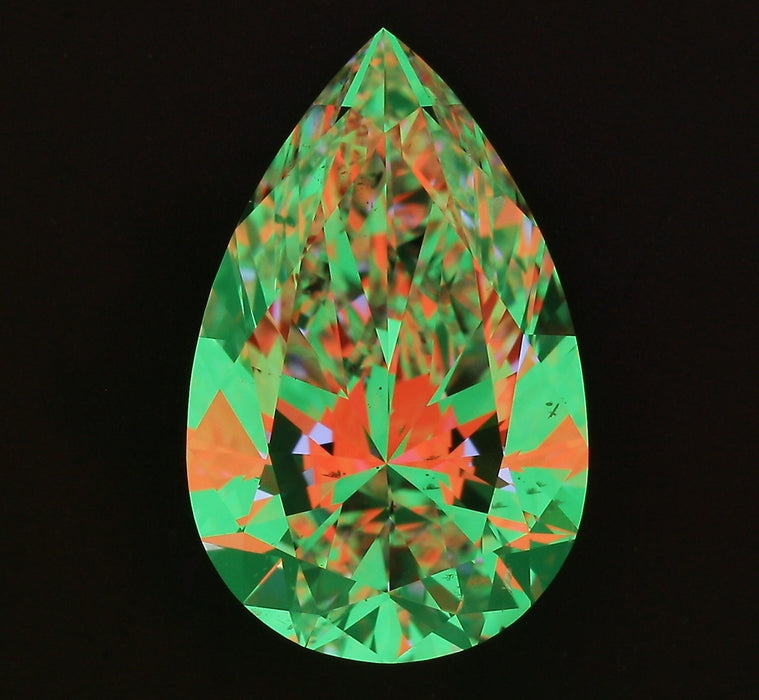3.51ct Pear E SI1 Natural Diamond ASET image