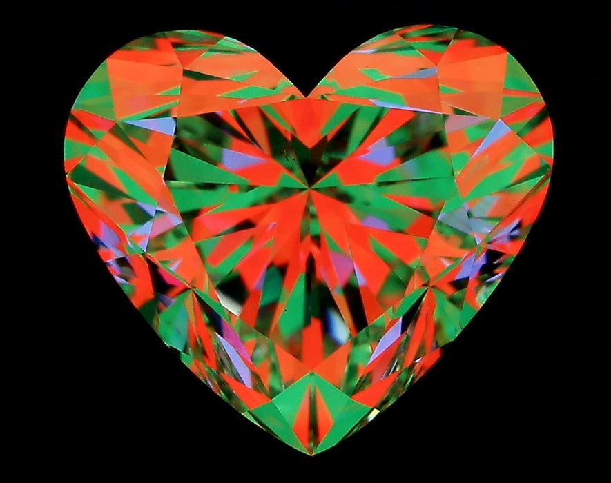 1.70ct Heart H VS2 Natural Diamond ASET image