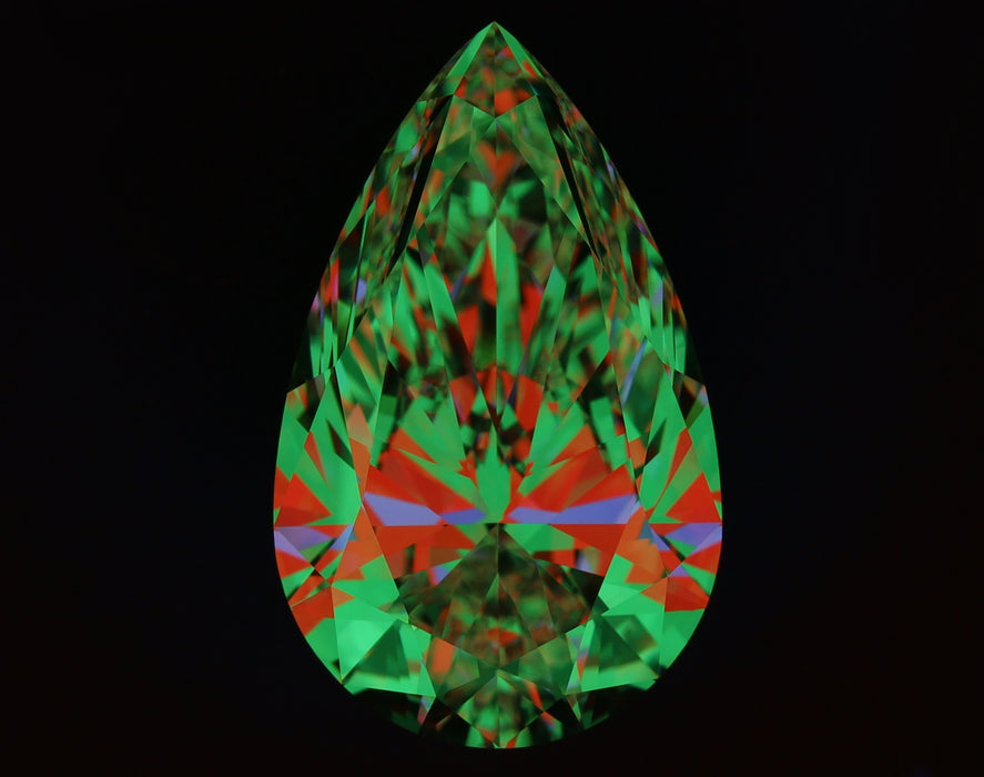 6.97ct Pear D FL Natural Diamond ASET image