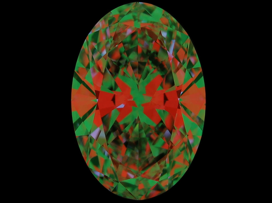 1.37ct Oval D FL Natural Diamond ASET image