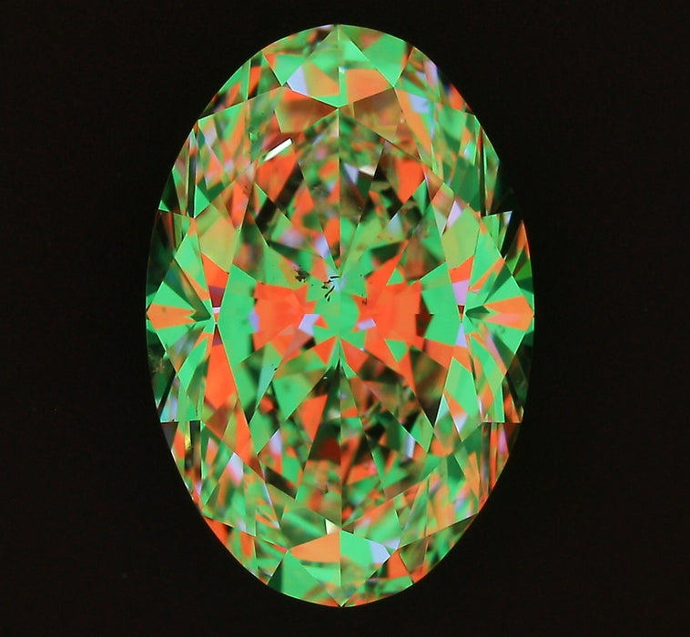 3.51ct Oval H SI1 Natural Diamond ASET image