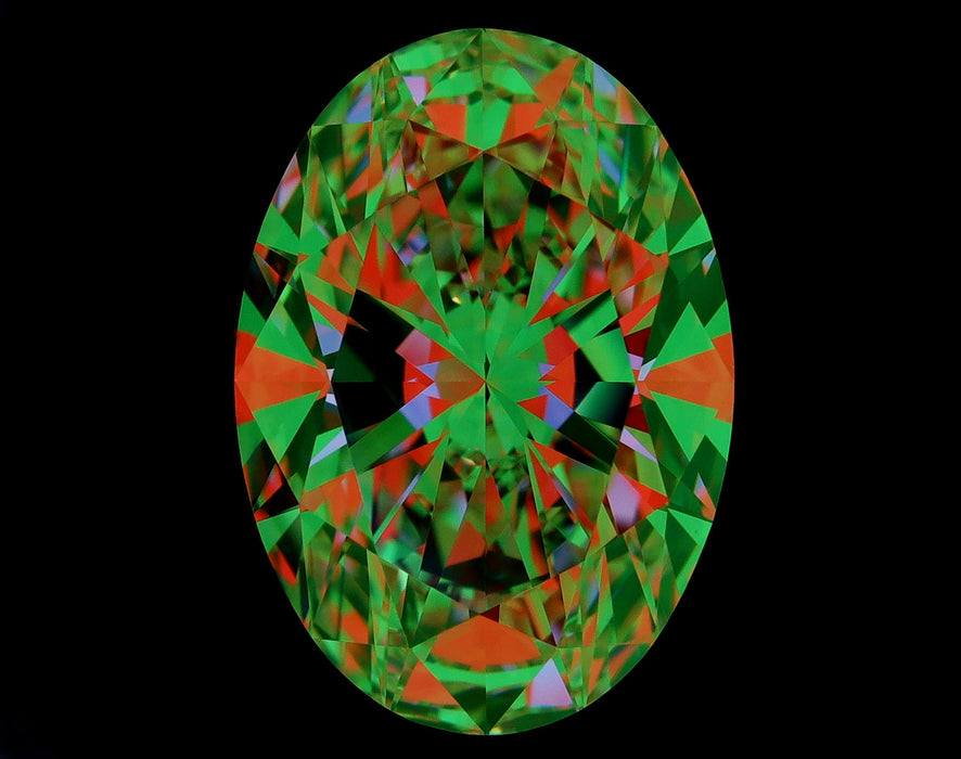 3.01ct Oval J IF Natural Diamond ASET image
