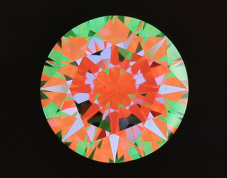2.02ct Round F VS2 Natural Diamond ASET image