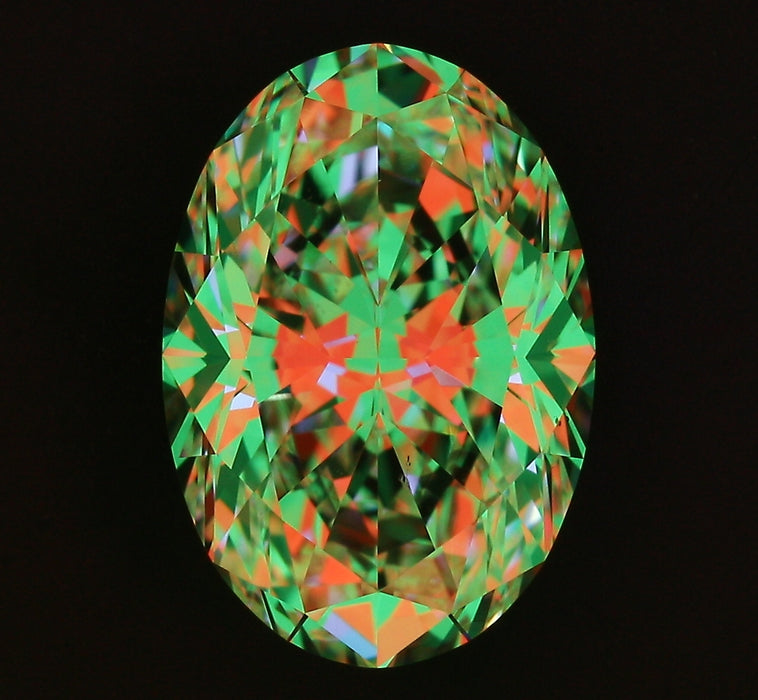 3.05ct Oval H VS2 Natural Diamond ASET image