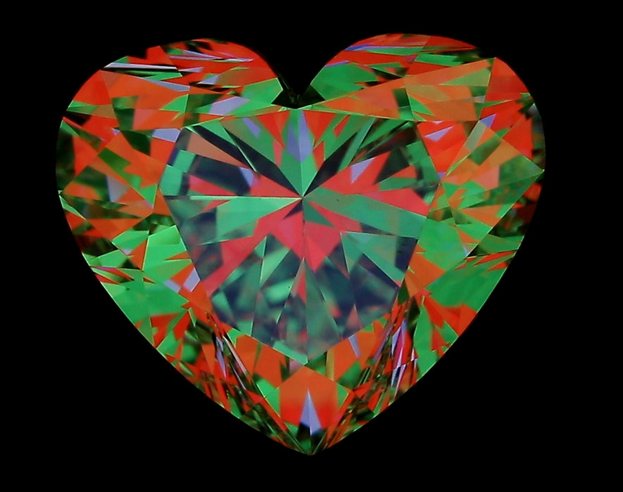3.01ct Heart D VVS1 Natural Diamond ASET image