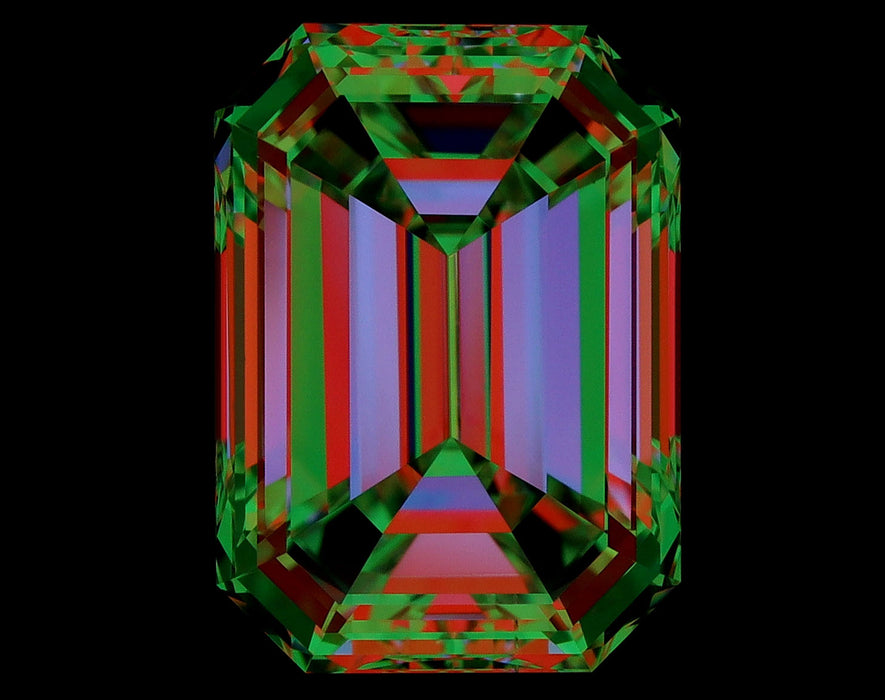 1.40ct Emerald F VS2 Natural Diamond ASET image