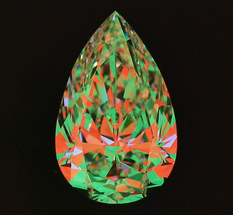 2.01ct Pear D VS2 Natural Diamond ASET image