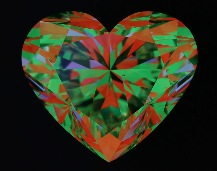 3.01ct Heart D VS2 Natural Diamond ASET image