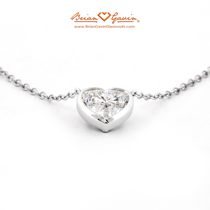 The Barbara Bezel Heart Pendant