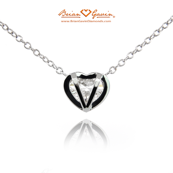 The Barbara Bezel Heart Pendant