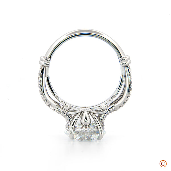 Custom Orante Engagement Ring
