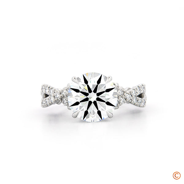 Custom Orante Engagement Ring