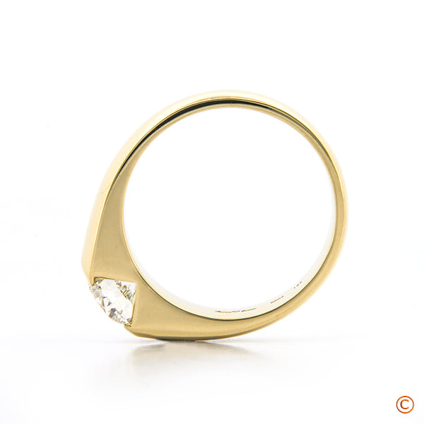 Custom Men's Half Bezel Style Setting