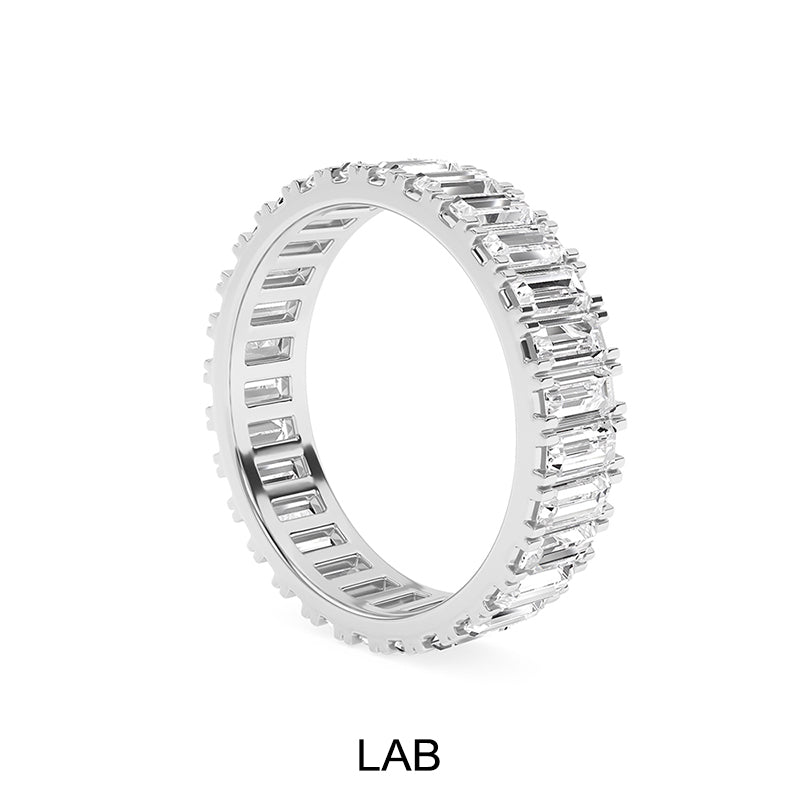 Full Eternity Baguette Shaped Lab Grown Diamond Band - Diamond Band I ...