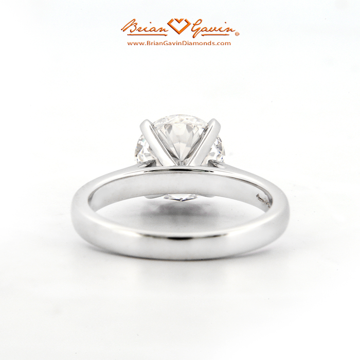Four Prong ROUND Cathedral Style Solitaire