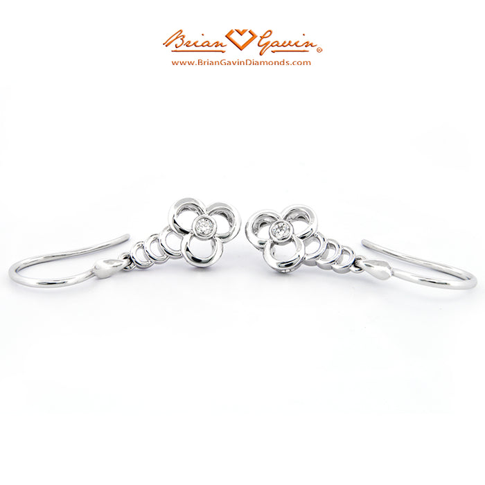 14K White Gold Diamond Fashion Earrings