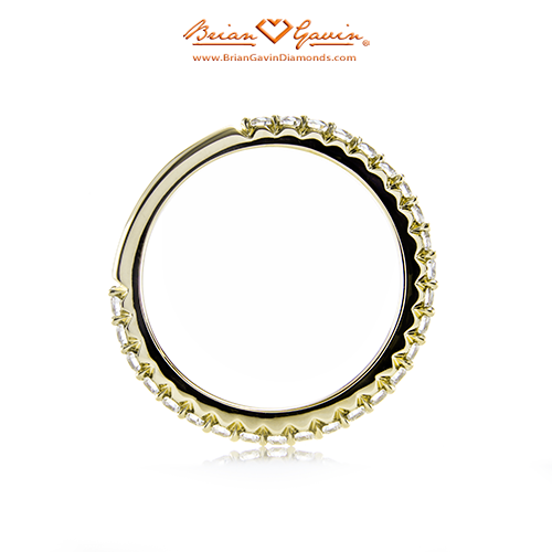 Fishtail Pave Matching Band - Size: 4.5 - 18k Yellow Gold