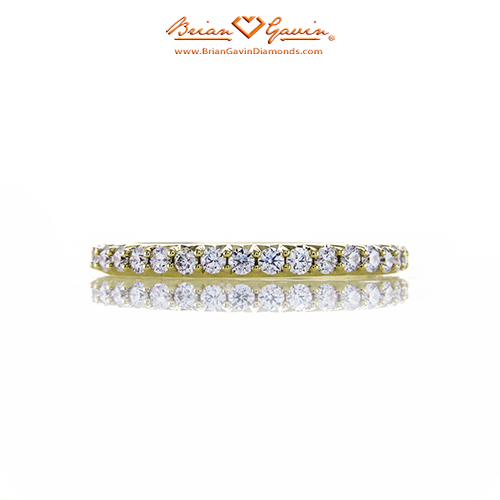 Fishtail Pave Matching Band - Size: 4.5 - 18k Yellow Gold