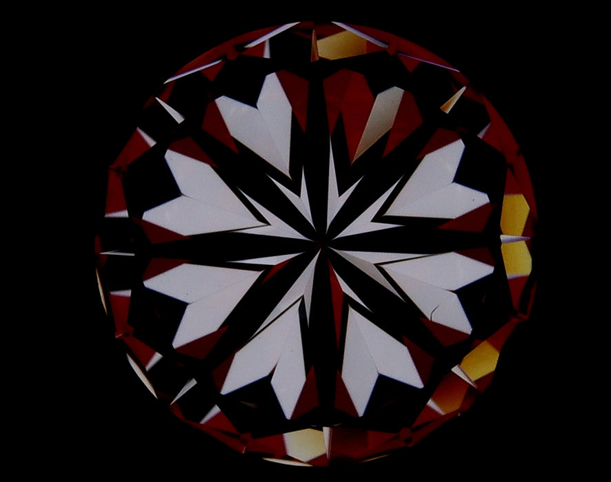 1.52ct Round I VS2 Natural Diamond hearts image