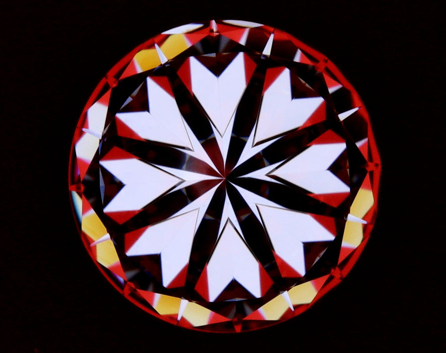 2.01ct Round G VS1 Natural Diamond hearts image