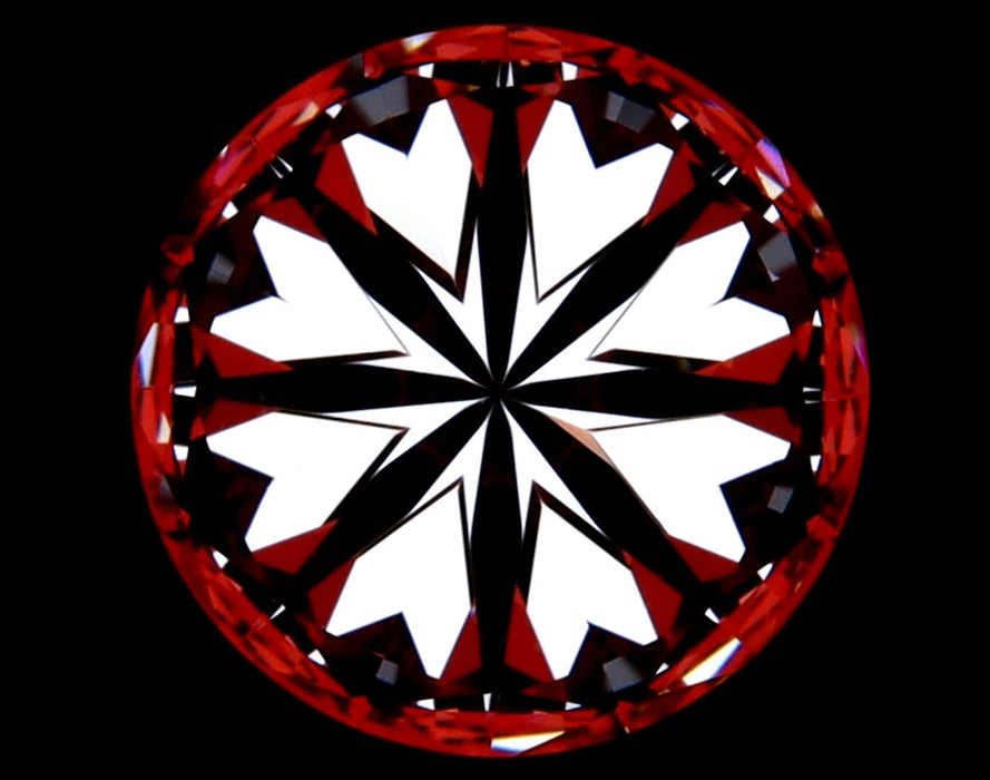 1.31ct Round D VVS2 Natural Diamond hearts image