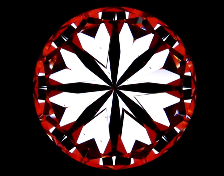 1.01ct Round H VS2 Natural Diamond hearts image