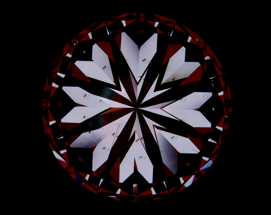 6.57ct Round E VS2 Natural Diamond hearts image