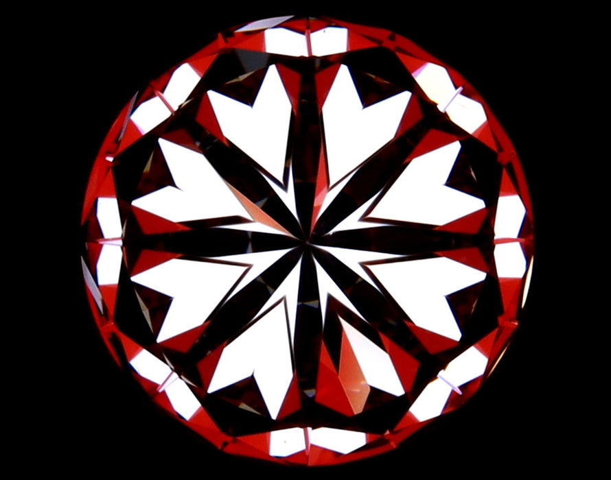 1.01ct Round E VS1 Natural Diamond hearts image